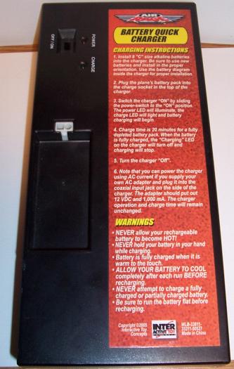AIR RAGE WLB-33811-33211-50527 BATTERY QUICK CHARGER